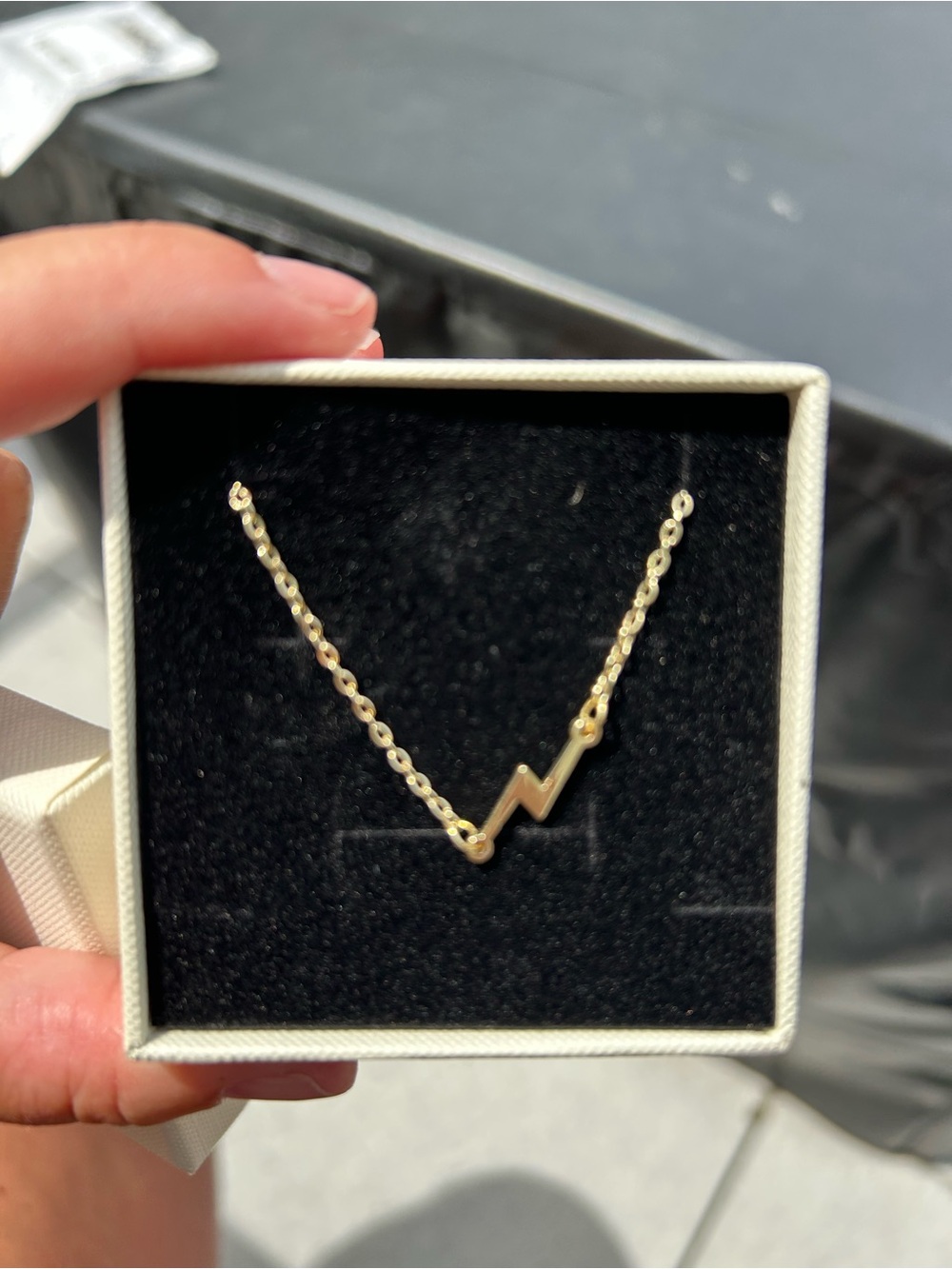 5/$25 Gold Lightning Bolt Necklace - Elegant Minimal Pendant